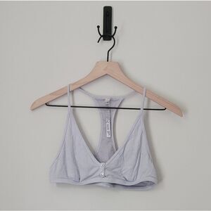 Intimately Free People Ribbed Racerback Light Purple Bralette Size Large